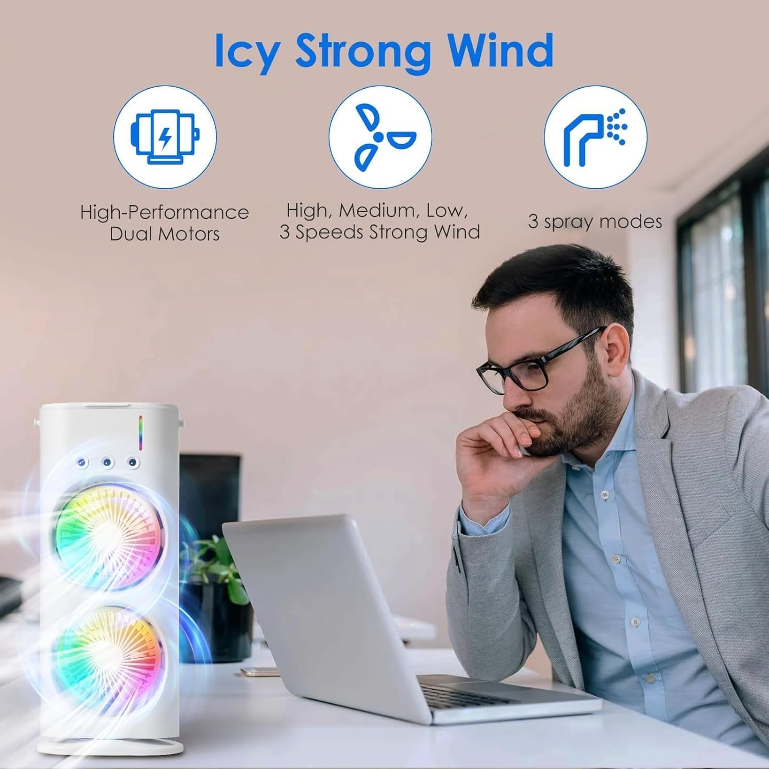 DOUBLE ENDED SPRAY FAN COLD AIR